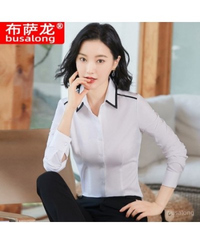 2023 Spring & Autumn Long Sleeve Women's Shirt Ol Business Wear Fashion Slim-Fitting Work Clothes Business Formal Wear Unifor...