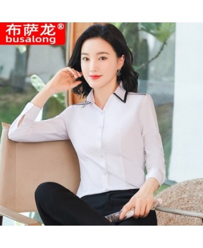 2023 Spring & Autumn Long Sleeve Women's Shirt Ol Business Wear Fashion Slim-Fitting Work Clothes Business Formal Wear Unifor...