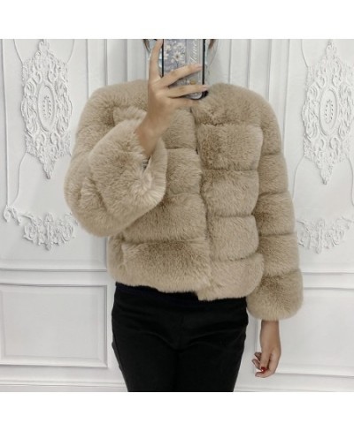 2023 Women Faux Fur Coat Autumn Winter High Quality Fluffy Short Coat Faux Fur Jacket Oversize $65.60 - Jackets & Coats