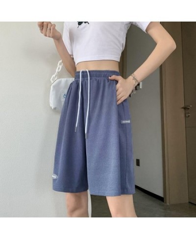 Women Plus Size High Waist Loose Shorts Short SweatPants Streetwear Womens Shorts 2023 Hot Summer Casual Ice Silk Biker Short...