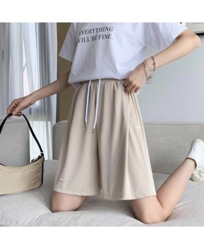 Women Plus Size High Waist Loose Shorts Short SweatPants Streetwear Womens Shorts 2023 Hot Summer Casual Ice Silk Biker Short...