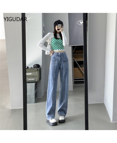 Women Jeans Wide Leg Pants Mom Femme Black Blue Jeans High Waist Woman Trousers 2022 Pantalones Spodnie Damskie $56.50 - Jeans