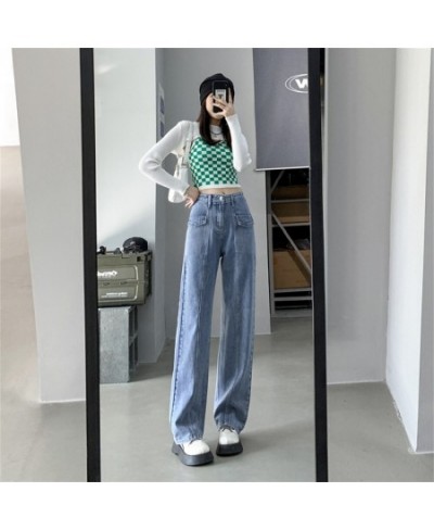 Women Jeans Wide Leg Pants Mom Femme Black Blue Jeans High Waist Woman Trousers 2022 Pantalones Spodnie Damskie $56.50 - Jeans