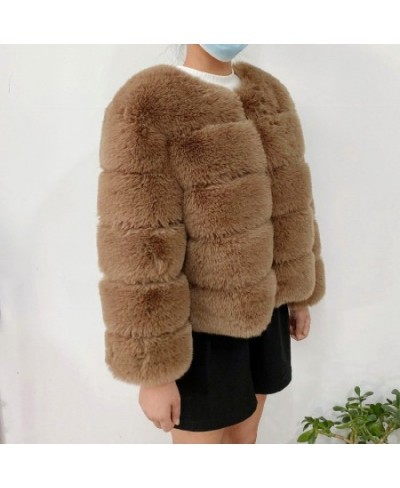 2023 Women Faux Fur Coat Autumn Winter High Quality Fluffy Short Coat Faux Fur Jacket Oversize $65.60 - Jackets & Coats