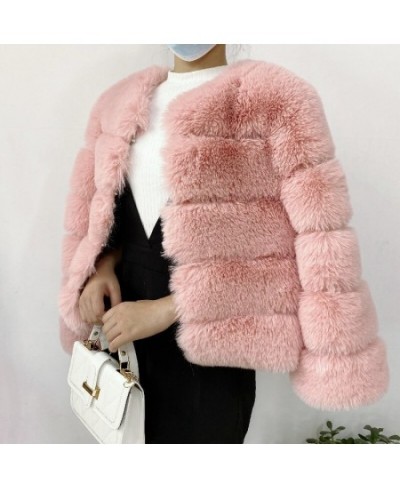 2023 Women Faux Fur Coat Autumn Winter High Quality Fluffy Short Coat Faux Fur Jacket Oversize $65.60 - Jackets & Coats