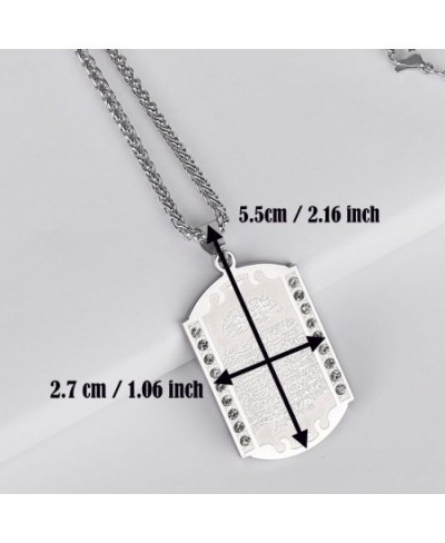 Allah Quran Square Pendant Necklace for Men Women Stainless Steel Muslim Necklace Amulet Jewelry $13.53 - Muslim Fashion Clot...