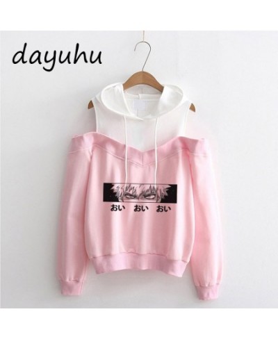 90s My Hero Academia Hoodies Kawaii Japanese Anime Hoodie Boku No Hero Academia Himiko Toga Off Shoulder Sweatshirt Y2k Manga...