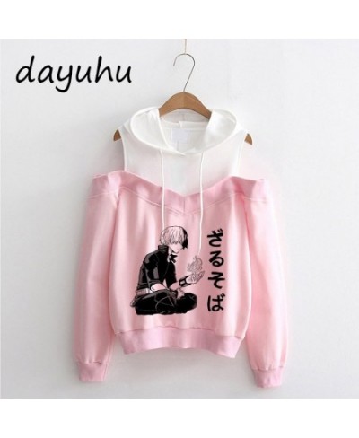 90s My Hero Academia Hoodies Kawaii Japanese Anime Hoodie Boku No Hero Academia Himiko Toga Off Shoulder Sweatshirt Y2k Manga...