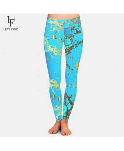 High Quality Women Fashion 2023 Legging High Waist Milk Silk Print Fitness Elastic Full Leggings $23.73 - Bottoms