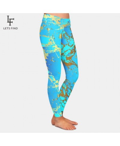 High Quality Women Fashion 2023 Legging High Waist Milk Silk Print Fitness Elastic Full Leggings $23.73 - Bottoms