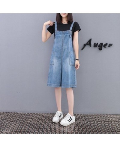 Women Jumpsuit Denim Playsuits Wide Leg Pants Summer Sleeveless Fashion Casual Jean U-Neck Loose Rompers 5XL $54.70 - Jumpsuits