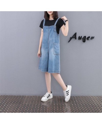 Women Jumpsuit Denim Playsuits Wide Leg Pants Summer Sleeveless Fashion Casual Jean U-Neck Loose Rompers 5XL $54.70 - Jumpsuits