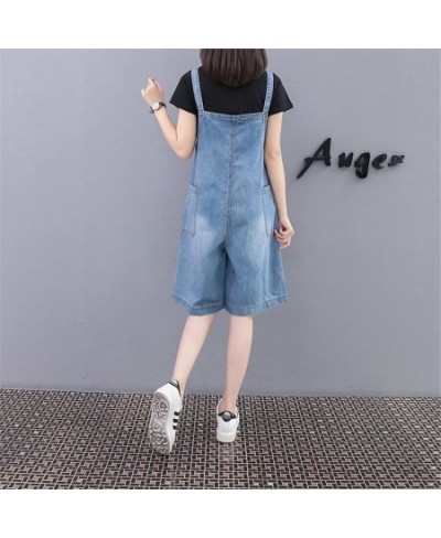 Women Jumpsuit Denim Playsuits Wide Leg Pants Summer Sleeveless Fashion Casual Jean U-Neck Loose Rompers 5XL $54.70 - Jumpsuits