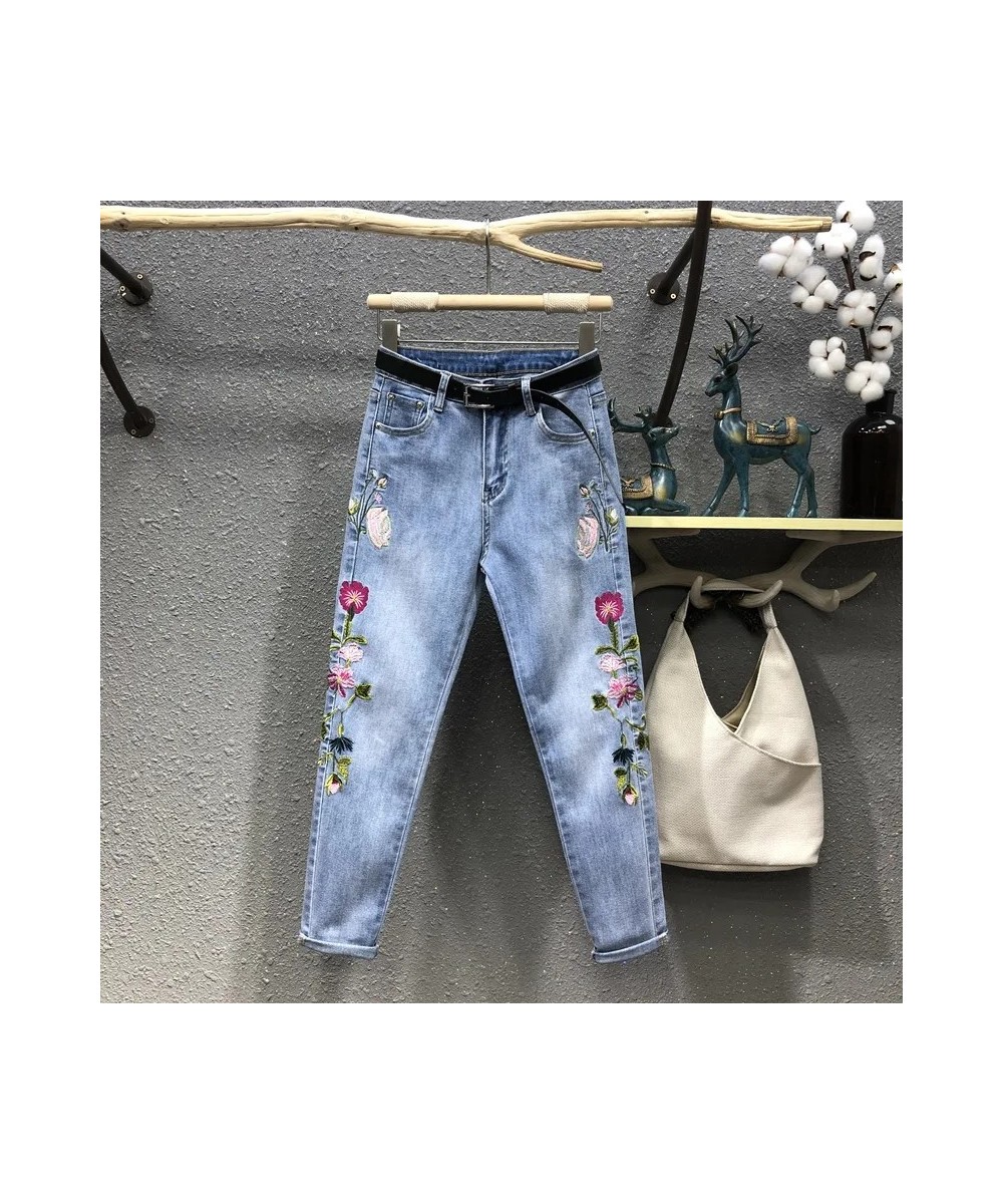 Jeans Women 2022 New Autumn Embroidered Jeans Fashion Loose High Waist Casual Female Harem Pants Lady Ankle-Length Jeans Pant...