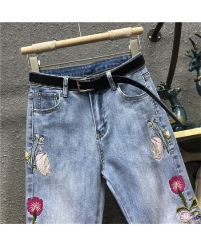 Jeans Women 2022 New Autumn Embroidered Jeans Fashion Loose High Waist Casual Female Harem Pants Lady Ankle-Length Jeans Pant...