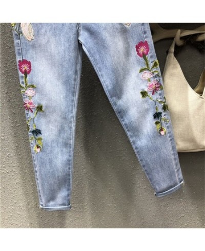 Jeans Women 2022 New Autumn Embroidered Jeans Fashion Loose High Waist Casual Female Harem Pants Lady Ankle-Length Jeans Pant...