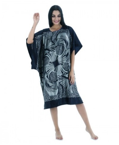 Navy Blue Summer Women's Robe Nightdress Lady Faux Silk Bath Gown Nightgown Bathrobe Sleepwear Mujer Pijama Flower Zh12C $28....