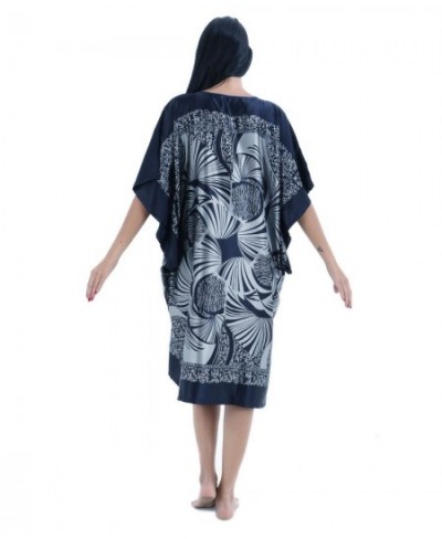 Navy Blue Summer Women's Robe Nightdress Lady Faux Silk Bath Gown Nightgown Bathrobe Sleepwear Mujer Pijama Flower Zh12C $28....