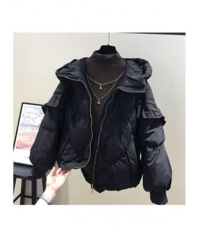 Winter Warm Outwear Zipper Jackets Solid Fashion Coat Women's Parkas With Hoody Thick Loose Casual Thickened Warm Clothes $94...