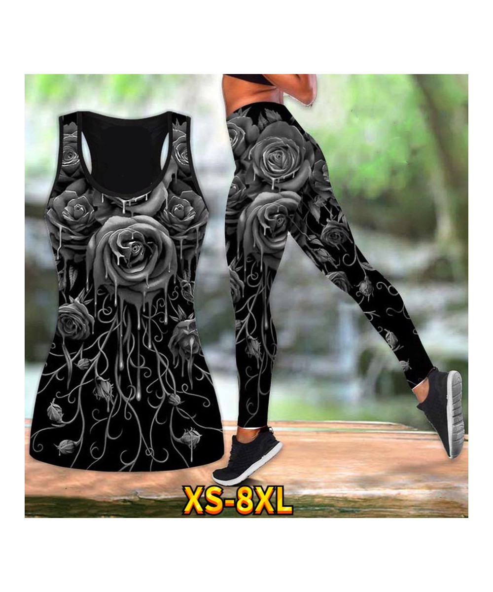 2023 Women's Yoga Set 2 Piece Print Clothing Suit Sport Activewear Stretchy / Leggings / Activewear Set High Waist Yoga Suit ...