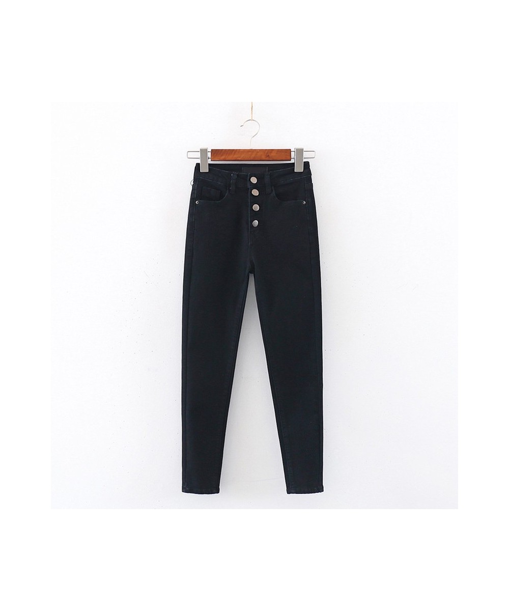 Skinny Jeans Woman High Waist Jeans Streetwear Black Blue Denim Pencil Pants Spijkerbroeken Dames Kleding Vrouwen C9879 $48.8...