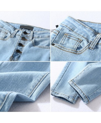 Skinny Jeans Woman High Waist Jeans Streetwear Black Blue Denim Pencil Pants Spijkerbroeken Dames Kleding Vrouwen C9879 $48.8...