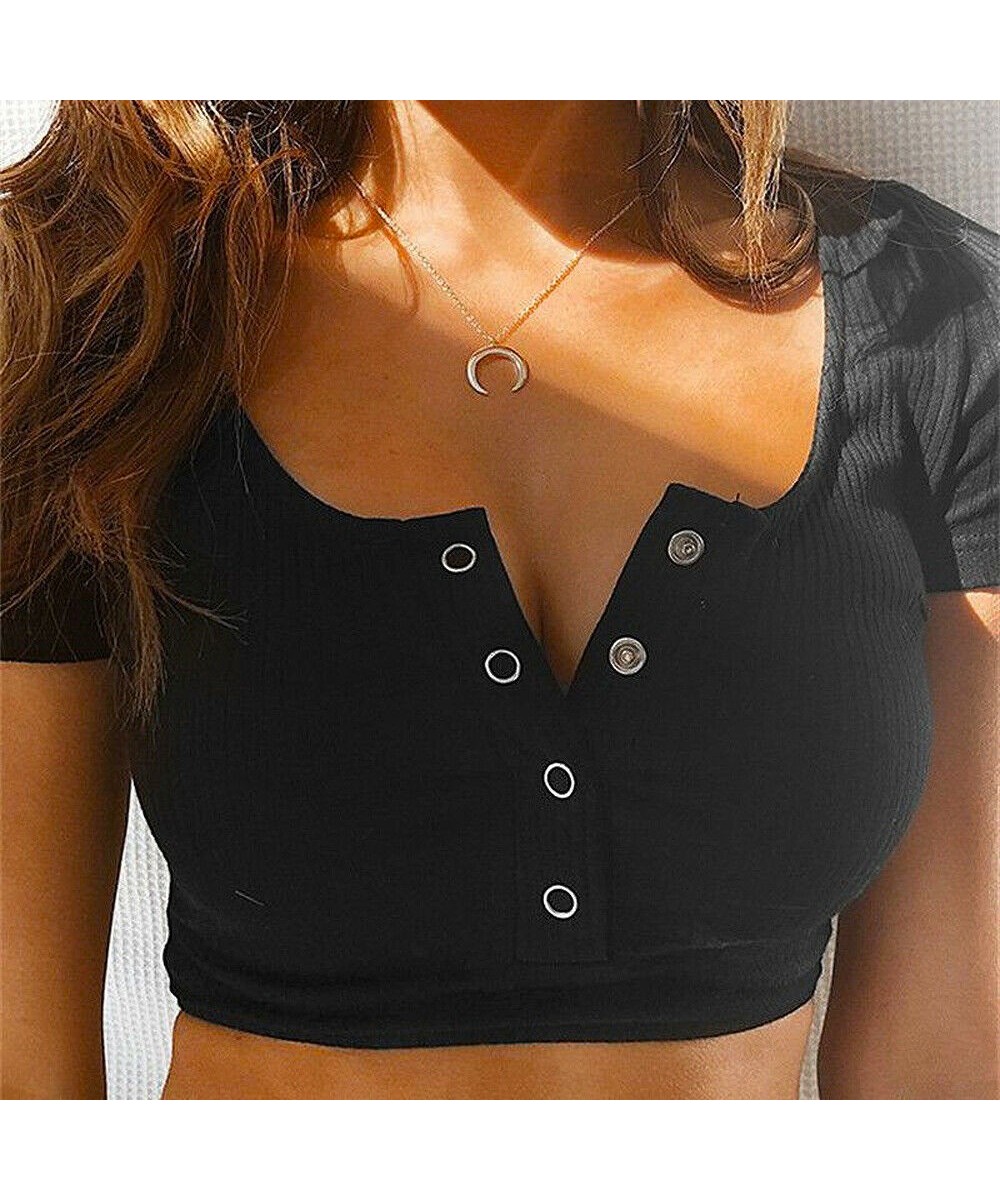 Fashion Women Casual Solid Tank Tops Vest Blouse Sexy Sleeveless Crop Tops Shirt $20.92 - Tops & Tees