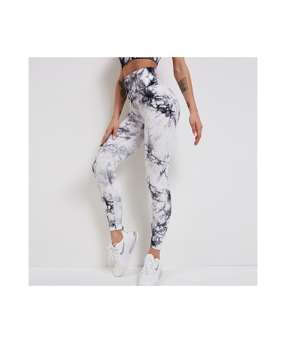 Tie Dye Leggings Seamless Women Fitness Leggings Push Up Booty Lifting Workout Pants Gym Running Legging $29.54 - Bottoms