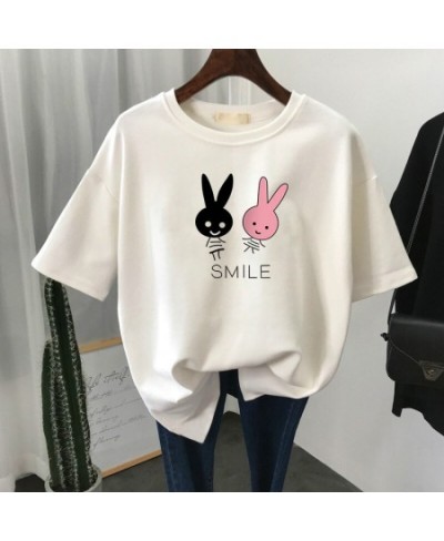 Plus Size T Shirt 100% Cotton L-6XL Tshirt Short Sleeve Women Top Summer Cartoon Print Casual O Neck Oversized T Shirts $41.9...