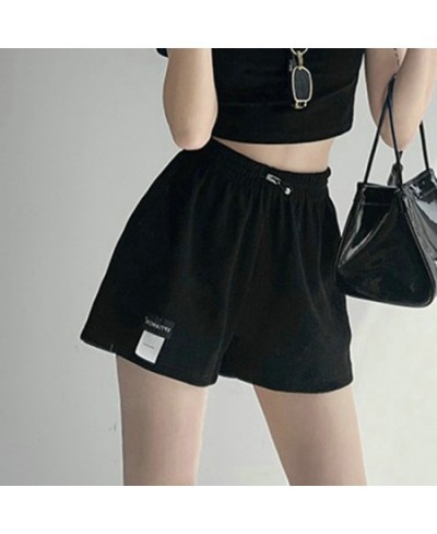 Summer Women Casual Shorts 2023 Vintage Solid Color High Waisted Hot Pants Homewear Female Fashion Elastic Waist Sports Short...