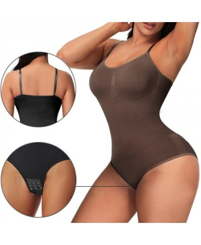 V Neck Spaghetti Strap Bodysuits Compression Body Suits Open Crotch Shapewear Slimming Body Shaper Smooth Out Bodysuit $20.78...