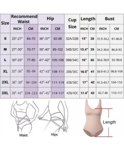 V Neck Spaghetti Strap Bodysuits Compression Body Suits Open Crotch Shapewear Slimming Body Shaper Smooth Out Bodysuit $20.78...