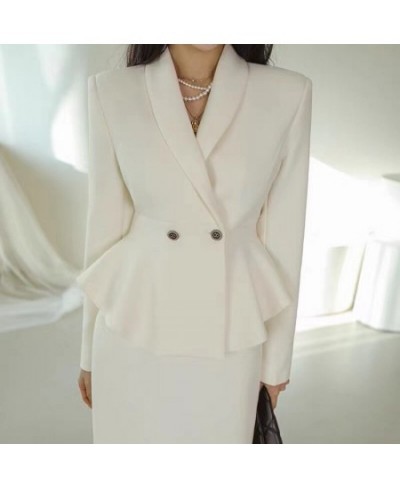 Professional Women Skirt Suits 2 Pieces Business Formal Party Dress Slim Fitted Jacket Regular Style Elegant Lady Wear $68.61...