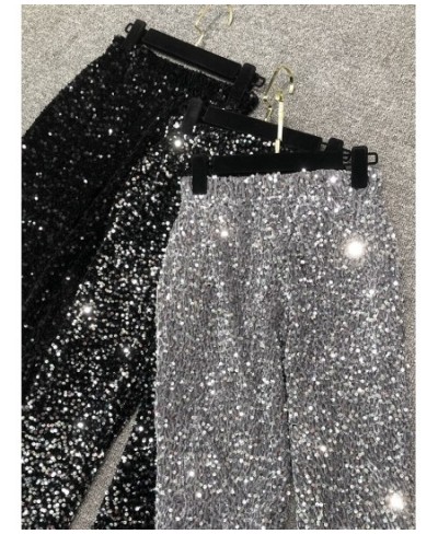 High Waisted Streetwear Loose Micro Flared Show Tall Waist Trousers of Silver Pants To Mop The Floor Female Pants $44.09 - Pa...