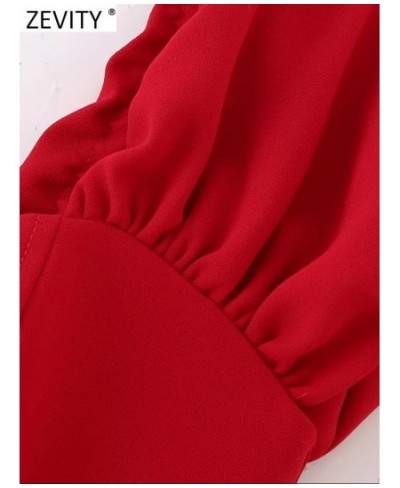 2023 Women Sexy V Neck Red Color Pleats Design Mini Dress Female Chic Back Zipper Brand Party A Line Vestidos DS3502 $39.56 -...