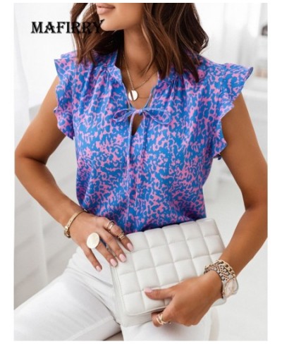 Women Casual Tops And Blouses Sleeveless V Neck Office Shirt Summer Female Patchwork Hollow Out Sexy Slim Fit Tops $34.07 - W...