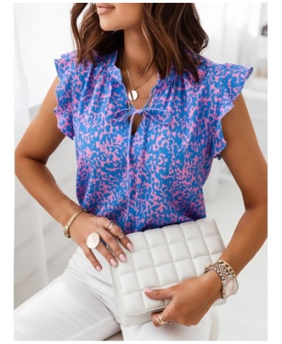 Women Casual Tops And Blouses Sleeveless V Neck Office Shirt Summer Female Patchwork Hollow Out Sexy Slim Fit Tops $34.07 - W...