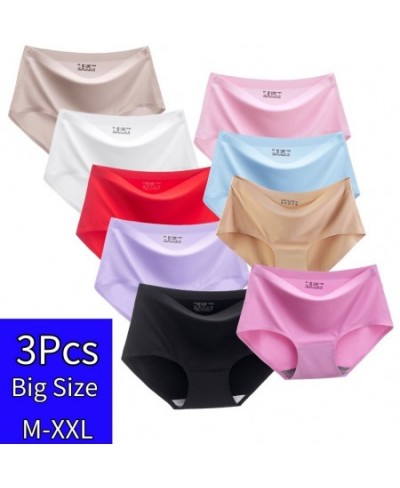 3PCS/Lots Women's Panties трусы женские Female M-XXL Large Size Seamless Mid Rise Underwear 2022 Briefs Underpants $15.38 - U...