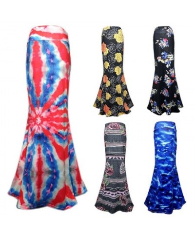 Fashion Women Summer New Long Skirt Flower Printing Charming Elastic High Waist Boho Saia Falda Female Maxi Skirt $37.51 - Sk...