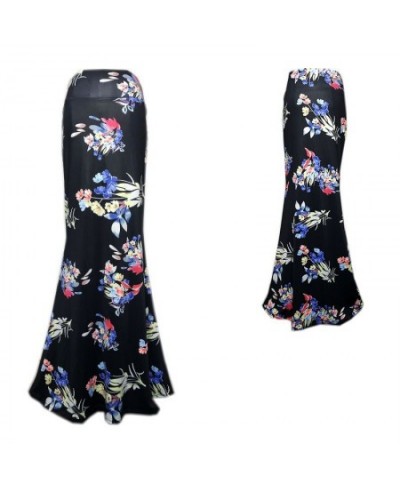 Fashion Women Summer New Long Skirt Flower Printing Charming Elastic High Waist Boho Saia Falda Female Maxi Skirt $37.51 - Sk...