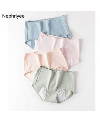 Period Leak Proof Menstrual Cotton Women's Underwear Physiological Panties Solid mid Waist Briefs Breathable Underpants $8.64...