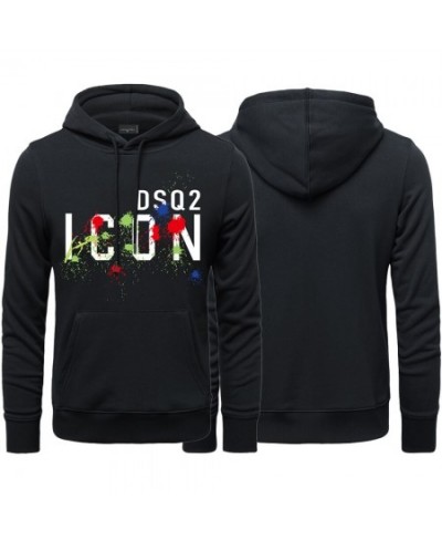 Mens New Spring Autumn Tracksuit Sets DSQ2 Brand Mens Casual Print Cotton 2 Piece (Hoodies+Pants) Sets Street Sport Jogger Se...