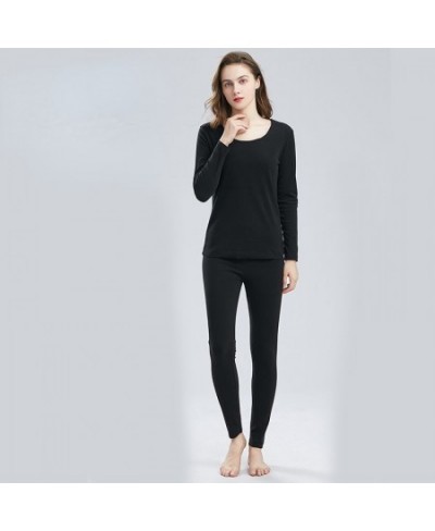 Women velvet thermal underwear set Top & pants constant temperature heating seamless autumn winter $36.17 - Underwear