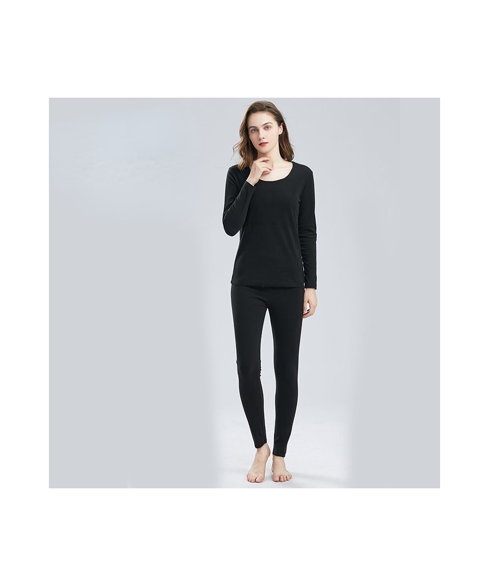 Women velvet thermal underwear set Top & pants constant temperature heating seamless autumn winter $36.17 - Underwear