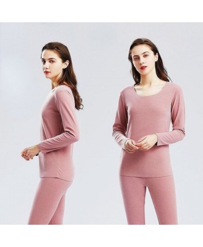 Women velvet thermal underwear set Top & pants constant temperature heating seamless autumn winter $36.17 - Underwear