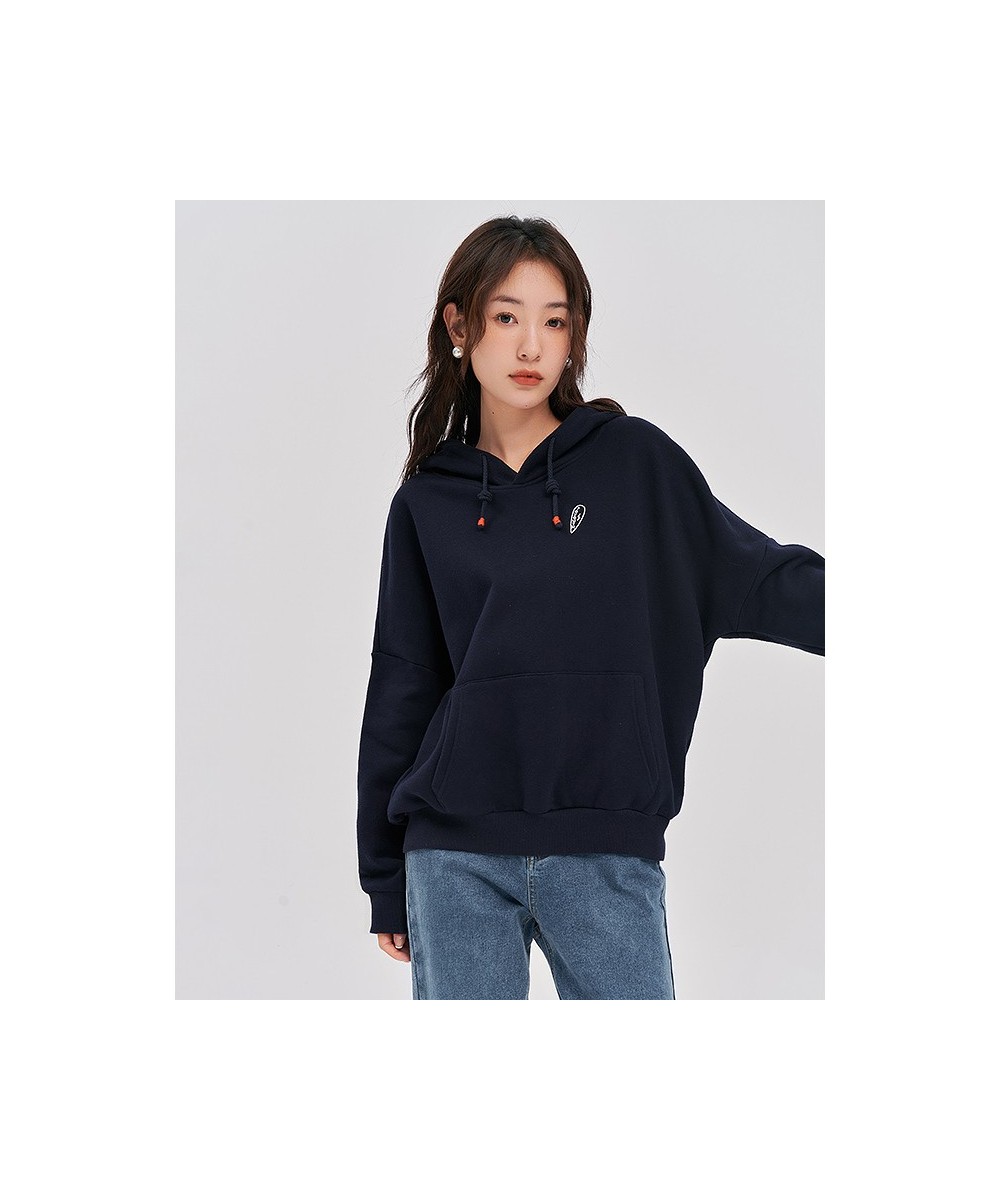 Women Fleece Hooded Sweatshirt 2022 Winter Long Sleeve Loose Drawstring Hoodie Embroidery Casual Streetwear Pullover $59.43 -...