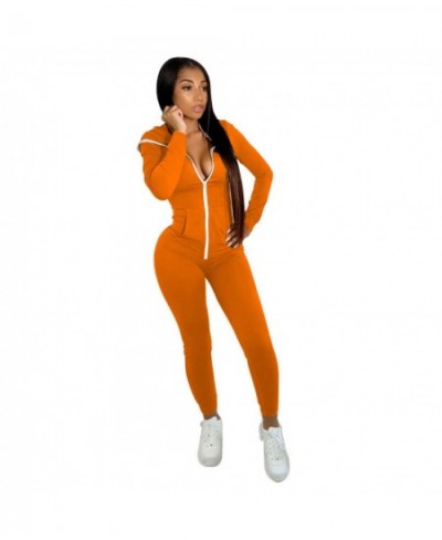 Women Solid Sporty Jumpsuit Ladies Full Length Overalls Fall Style Sexy One Piece Bodysuit Rompers $37.05 - Jumpsuits