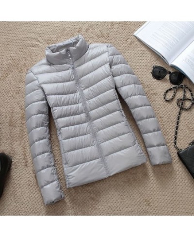 Autumn Winter Women Ultralight Thin Down Jacket 90% White Duck Down Hooded Jackets Warm Coat Parka Female Portable Outwear $3...