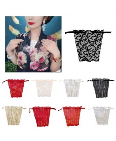 Women Summer Clip-On Floral Leaves Lace Mock Camisole Bra Insert Cleavage Cover Overlay Panel Vest Wrapped Chest Bandeau $12....