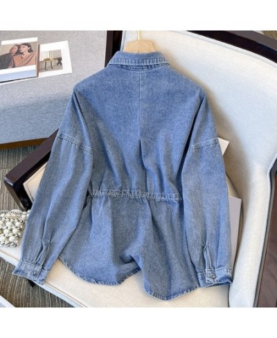 New 2023 Spring Autumn Vintage Women's Blouses Casual Fashion Denim Shirts Korean Style Long sleeve Lady Tops $51.73 - Tops &...